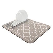 Indų džiovinimo kilimėlis Didelis sugeriantis vandens nusausinimo kilimėlis virtuvės stalviršiui Daugiafunkcis kavos vonios kilimėlis 30*40cm white