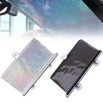 Retractable Car Side Window Sunshades Auto Sun Shade Visor Roller Blind Protection Window Film Rear Sunshade KTY 40*60CM juoda