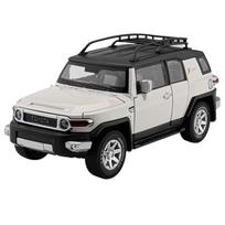 1/24 Toyota FJ Cruiser visureigio lydinio automobilio modelis lieto metalo Off-road transporto priemonės automobilio modelis simuliacinis garsas šviesa Vaikams žaislai dovana geltona