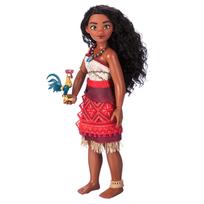 Oficiali Disney parduotuvės Moana 2 dainuojanti lėlė, lanksti Disney princesės žaislas su autentiška Te Fiti širdimi, plokščia, dainuojanti, stilizuota ir langas - Kostiumas, black