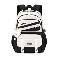 ZIRANYU Campus Wind Sweet Series Girls School Bag Fashion Splicing Junior High School High School Backpack Large Capacity Ultra Light Ridge Book Bag juoda