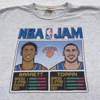 HOMAGE NBA JAM NIUJORKO KNICKS Marškinėliai DIDELI obi toppin rj barrett L
