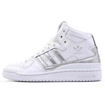 (WMNS) adidas originals Forum Mid 'Refined White/Metallic Silver' Women's D98182 EU 36