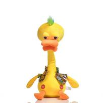 Talking Dancing Singing Duck Plush Toy With Lights Interactive Learning Doll Best Gift For Kids geltona