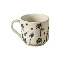 High Temperature Resistant Retro Tea Cup Pottery Drinkware  Home Use Flower