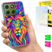 Etui Do Motorola Edge 70 Obudowa Foto Case Plecki Grafika Lew + Szkło