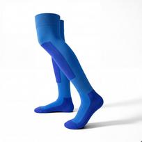 Children's Solid Color Over-the-Knee Fencing Socks KRT0015 - Customizable Teen Sports Stockings Extra Small mėlyna