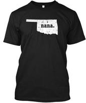 Best Nana Oklahoma Grandma T-Shirt Made In the USA Size S To 5XL S įvairiaspalvis