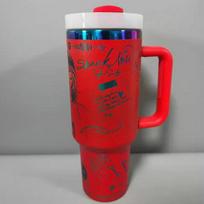 40oz High-Gloss Insulated Ice Buster Cup, Second Gen, 304 Stainless Steel 40 oz ryškiai raudonos spalvos