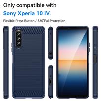 for Sony Xperia 10 VI 5 1 V IV III II TPU Case Soft Silicon Brushed with Texture Carbon Fiber Design Cover Xperia 10 IV Sony Xperia 5 II