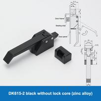 Dk615 Industrial Baking Lock Insulation Box Door Handle Lock Cold Storage Forced Tightening Ms847 Lever Compression Door Buckle black
