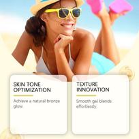 Carrot Tanning Gel Hydrating Lightweight Fast Absorbing Bronzing Gel Moisturizing Natural Sunless Tan Enhancer
