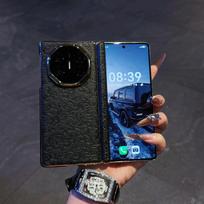 For Huawei Mate X6 Case Magnetic For MagSafe Flower Print Texture PU Leather Cover Equipped With Central Hinge Protection Shell Huawei Mate X6 juoda