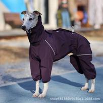 Spring Summer Dog Greyhound Coats Waterproof Outdoor Stainproof Coats Whippet Dog Clothes Large Medium Small Pets Jumpsuit (Purple,S) violetinė