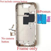 iPhone 16 Pro Max vidurinio rėmelio korpuso šoninio mygtuko važiuoklės remonto keičiamos dalys SIM juoda