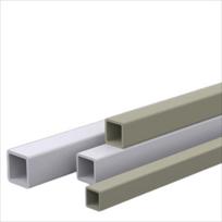 PP plastiko kvadratinis vamzdis 20x20mm OD, 2.6mm Wall Thickness balta