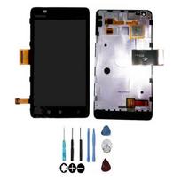 Ecran LCD & vitre tactile - NOKIA - Lumia 900 - Noir - Assemblés sur châssis - Pièce de remplacement