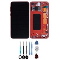 Écran LCD & vitre tactile - SAMSUNG - Galaxy S10e G970F - Rouge - Assemblé sur châssis - Original raudona