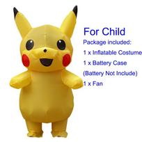 Mielas ir juokingas pripučiamas Pikachu kostiumas vaikams. Puikiai tinka bet kokiai šventei ar cosplay renginiui. For Child(Height 120-140cm)