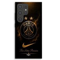 Dėklas Samsung Galaxy S24 Ultra PSG dvigubas čempionas ir didžiuojasi, juodas ir auksinis Maniacase juoda