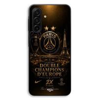 Dėklas Samsung Galaxy A17 PSG čempionų lyga 2 žvaigždės juodas ir auksinis Maniacase juoda