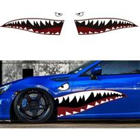 Car Bumper Stickers, Shark Mouth Tooth Teeth Graphics PVC Car Body Stripe Sticker Decal Waterproof for Car Truck SUV, 59 x16 inches, Left & Right juoda