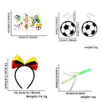 World Football Match Cheer Set, Multi-Country Flag Headband & Badge, Fans Cheering Accessories