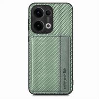 Apsauga nuo vagysčių odinė kortelių dėklas, skirtas OPPO Reno 13 Pro 14FS 14F 5G 2025, galinis dangtelis su magnetine plokštele Reno 14 FS Case Reno13 F 13F 13A 13A Reno 13A 5G žalia