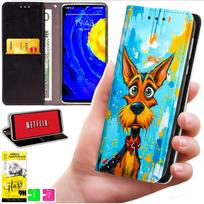Etui Typu Portfel Do Motorola Edge 70 - Pokrowiec Bluemoon Nadruk + Szkło 9H