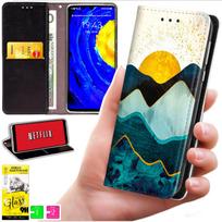 Etui Typu Portfel Do Motorola Moto G06 / G06 Power - Pokrowiec Bluemoon Nadruk + Szkło 9H