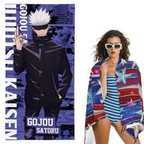 J-Jujutsu Kaisen Themed Beach Towel Water And Sweat Absorbent Soft Quick Dry Microfiber Material Gym Sports Towel 40X60CM