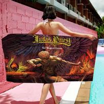J-Judas Priest Roko Grupės Anime Paplūdimio Maudymosi Rankšluostis Minkštas Sugeriantis Servetėlė Vaikų Dovanos Vaikams Kelionėms Stovyklavimui Sporto Salėms Cotton 30x30cm
