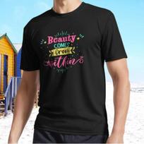 New Beauty Comes From Within Active T-shirt Tops Tees Unisex Funny Size S - 5XL M