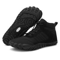 Žieminiai Ankle Boots Pliušiniai Šilti Sniego Batai Moterims Vyrams Vandeniui Atsparūs Lauko Sportbačiai Neslystantys Žygio Batai Elastingi Medvilniniai Batai 36 juoda
