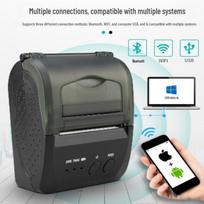 POS-5809 Portable 58mm Wireless Bluetooth Thermal Receipt Printer, Compatible with Takeaway Software POS-5809DD - English UK Standard gray