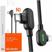 Mcdodo 90° kampu apverčiamas USB-C Lightning laidas skirtas iPhone 13 14 Led 1M