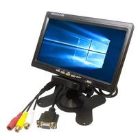 ORIGINALUS LCD monitorius su VGA atsargine kamera Dvigubas vaizdo įrašas Taip pat gali būti naudojamas kaip nuotolinio valdymo pultas Komplekte 7 colių universalus ekranas, montuojamas ant prietaisų skydelio
