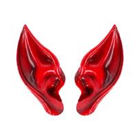 Latex Elf Ear Halloween Carnival Party Props Dress up Costume Cosplay raudona