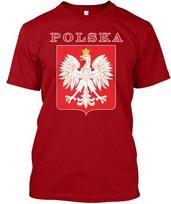 Polish Shield And Eagle With Gold Crown Polska T-Shirt Made in USA S-5XL Unisex T-Shirt L