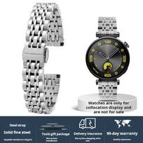 Greito atsegimo laikrodžio apyrankė skirta Huawei Gt5 Dirželis Gt4 41mm Gt 4 5 3 2 nerūdijančio plieno Metalinis Vyrai moterys Rožinio aukso priedai 18mm 22m 18mm width sidabras