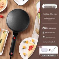 Crepe Maker with Automatic Temperature Control - Mini Pancake & Spring Roll Machine Luxury Edgeless [Batter Bowl + Stirring Stick]