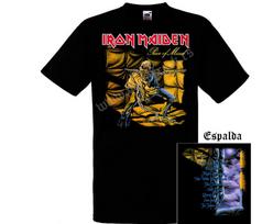 Camiseta Iron Maiden' Piece Of Mind Album Cover - Classic Heavy Metal Band Merch M