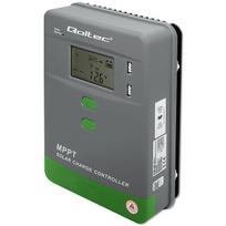 Qoltec Solarny regulator ładowania MPPT z czujnikiem temperatury 10A |12V / 24V | LCD | 2 x USB | Bluetooth | APP | GEL | LiFePO4