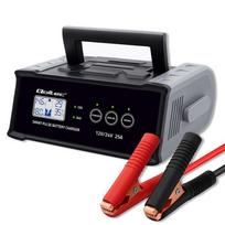 Qoltec 52514 Įkroviklis 12V 24V 25A | Lygintuvas su remonto funkcija AGM GEL SLA akumuliatoriui | LCD ekranas