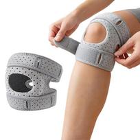 Unisex kelio įtvaras, su girnelės pagalvėlėmis, reguliuojama sausgyslių atraminė rankovė, šoniniais stabilizatoriais ir girnelės gelio pagalvėlėmis. 1 pilka spalva