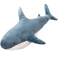 Soft Shark Plush Toy Stuffed Sea Animal Pillow High Quality Gift for Kids Boys Birthday Party Decor 30cm mėlyna