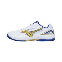 Mizuno WAVE DRIVE 9 Unisex žemi stalo teniso bateliai prabangūs auksiniai mėlyni 81GA220563 36