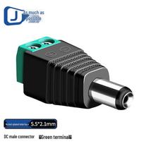DC Power Solderless Connector 5.5x2.1mm Male Plug Pack of 10