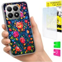 Etui Do Xiaomi 15T Obudowa Foto Case Plecki Grafika Kwiaty + Szkło 9H