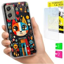 Etui Do Motorola Moto G06 / G06 Power Obudowa Case Plecki Kot + Szkło